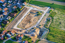 Erschliessung des Neubaugebiet In den Kieseläckern in Herxheimweyher im Bundesland Rheinland-Pfalz, Deutschland