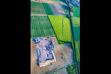Baustelle des zweiten Bohrplatz auf dem Trappelberg des Lionheart-Projekts der Vulcan Energy für die zukünftige klimaneutrale Wärmeversorgung der Stadt Landau sowie Lithiumextraktion und Stromproduktion durch ORC-Anlage in Rohrbach im Bundesland Rheinland-Pfalz, Deutschland