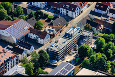 Baustelle für Neubau einer Mensa an der Ludwig-Riedinger-Grundschule in Kandel im Bundesland Rheinland-Pfalz, Deutschland