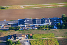 Gewerbegebiet Rheinfeldstraße mit Celsa Messgeräte GmbH und Solisation GmbH im Ortsteil Mechtersheim in Römerberg im Bundesland Rheinland-Pfalz, Deutschland