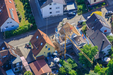 Baustelle zur Totalrenovierung eines EFH in der Waldstr in Kandel im Bundesland Rheinland-Pfalz, Deutschland