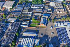 Alte Schildkrötfabrik von Nordosten im Ortsteil Neckarau in Mannheim im Bundesland Baden-Württemberg, Deutschland