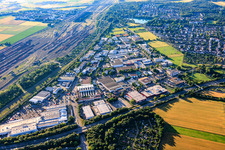 Gewerbegebiet Mallaustr mit BAUHAUS Mannheim-Mallau von Westen im Ortsteil Rheinau im Bundesland Baden-Württemberg, Deutschland