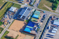 Gewerbegebiet Im Niedersand aus Südosten in Offenbach an der Queich im Bundesland Rheinland-Pfalz, Deutschland