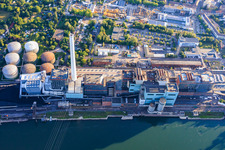 Grosskraftwerk Mannheim am Rheinufer im Ortsteil Neckarau im Bundesland Baden-Württemberg, Deutschland