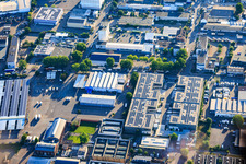 Alte Schildkrötfabrik aus Südwesten, beegy GmbH und METRO Mannheim im Ortsteil Neckarau im Bundesland Baden-Württemberg, Deutschland