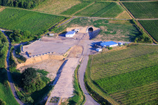 Baustelle des Tunnelportals Ost für den Astrid-Tunnel zur Unterquerung und Ortsumgehung von Bad Bergzabern zwischen B38 (Weinstraße) und B427 (Kurtalstraße) in Dörrenbach im Bundesland Rheinland-Pfalz, Deutschland