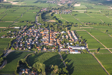 Dorfansicht von Westen mit Weingut Karl Pfaffmann in Walsheim im Bundesland Rheinland-Pfalz, Deutschland