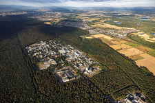 Karlsruhe Institut für Technologie - Campus Nord aus Nordosten im Ortsteil Leopoldshafen in Eggenstein-Leopoldshafen im Bundesland Baden-Württemberg, Deutschland