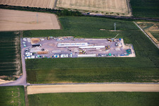 Baustelle des zweiten Bohrplatz auf dem Trappelberg des Lionheart-Projekts der Vulcan Energy für die zukünftige klimaneutrale Wärmeversorgung der Stadt Landau sowie Lithiumextraktion und Stromproduktion durch ORC-Anlage in Rohrbach im Bundesland Rheinland-Pfalz, Deutschland