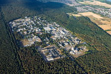 Karlsruhe Institut für Technologie - Campus Nord aus Nordosten im Ortsteil Leopoldshafen in Eggenstein-Leopoldshafen im Bundesland Baden-Württemberg, Deutschland