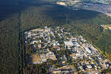 Karlsruhe Institut für Technologie - Campus Nord aus Nordosten im Ortsteil Leopoldshafen in Eggenstein-Leopoldshafen im Bundesland Baden-Württemberg, Deutschland