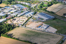 Baustelle für das neue Campus von X2E für Verwaltungs- und Produktionsgebäude in Rohrbach im Bundesland Rheinland-Pfalz, Deutschland
