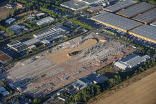 Bauarbeiten an der Baustelle für das neue Logistikzentrum von Cain International durch den Projektentwickler NVELOP in Landau in der Pfalz im Bundesland Rheinland-Pfalz, Deutschland