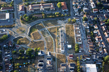 Erschlossenens und teilbebautes Neubaugebiet "Am Pfefferminzbähnel" im Ortsteil Speyerdorf in Neustadt an der Weinstraße im Bundesland Rheinland-Pfalz, Deutschland
