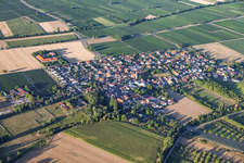Dorfansicht aus Nordosten in Großfischlingen im Bundesland Rheinland-Pfalz, Deutschland