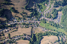 Dorfansicht im Schwarzbachtal in Waldhouse im Bundesland Moselle, Frankreich