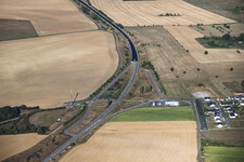 Baustelle an der D620 in Epping im Bundesland Moselle, Frankreich