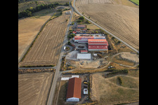 Gewerbegebiet mit Construction Métallique und MTM Motocross in Volmunster im Bundesland Moselle, Frankreich