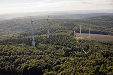 Windpark Binselberg im Ortsteil Raibach in Groß-Umstadt im Bundesland Hessen, Deutschland