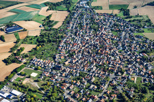 Wenigumstadt von Südwesten in Großostheim im Bundesland Bayern, Deutschland
