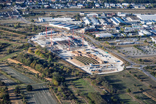 Baustelle des neuen Standorts der VEGA Grieshaber KG im Gewerbegebiet „Ober-Hardrain“ in Kuppenheim im Bundesland Baden-Württemberg, Deutschland
