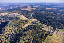 Moosalbtal aus Süden mit Ortsteil Moosbronn und Althof im Ortsteil Freiolsheim in Gaggenau im Bundesland Baden-Württemberg, Deutschland