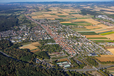 Stadtansicht aus Osten in Kandel im Bundesland Rheinland-Pfalz, Deutschland