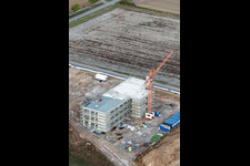 Baustelle für das neue Campus von X2E für Verwaltungs- und Produktionsgebäude in Rohrbach im Bundesland Rheinland-Pfalz, Deutschland