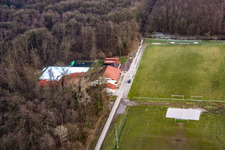 Luftaufnahme von Sportplätze TSV 1908 Freckenfeld im Bundesland Rheinland-Pfalz, Deutschland