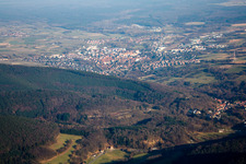 Wissembourg im Bundesland Bas-Rhin, Frankreich aus der Vogelperspektive