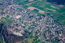 Ortsteil Conweiler in Straubenhardt im Bundesland Baden-Württemberg, Deutschland von oben