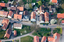 Luftaufnahme von Lange Straße im Ortsteil Schluttenbach in Ettlingen im Bundesland Baden-Württemberg, Deutschland