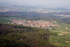 Ortsteil Spessart in Ettlingen im Bundesland Baden-Württemberg, Deutschland aus der Luft