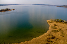 Luftbild von Uferbereiche am Seegebiet des Ammersee in Dießen am Ammersee im Bundesland Bayern, Deutschland