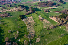 Luftaufnahme von Gelände des Golfplatz Golf-Club Tutzing in Tutzing im Ortsteil Traubing im Bundesland Bayern, Deutschland