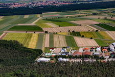 Luftaufnahme von Gewerbegebiet Im Gereut von Süden in Hatzenbühl im Bundesland Rheinland-Pfalz, Deutschland