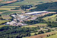 Luftbild von Neubau Logistikzentrum am Horstring im Ortsteil Minderslachen in Kandel im Bundesland Rheinland-Pfalz, Deutschland
