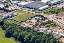 Luftbild von Gaudier Erd- und Rückbau im Ortsteil Minderslachen in Kandel im Bundesland Rheinland-Pfalz, Deutschland