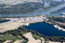 Luftbild von Lauterbourg, Rohm & Haas im Bundesland Bas-Rhin, Frankreich