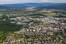 Rastatt im Bundesland Baden-Württemberg, Deutschland von oben gesehen