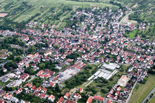 Schrägluftbild von Ortsteil Steinbach in Baden-Baden im Bundesland Baden-Württemberg, Deutschland