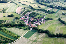 Luftbild von Ortsteil Walzfeld in Ottersweier im Bundesland Baden-Württemberg, Deutschland