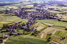 Luftbild von Dorfansicht im Ortsteil Sand in Willstätt im Bundesland Baden-Württemberg, Deutschland