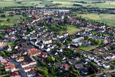 Luftaufnahme von Dorfansicht im Ortsteil Sand in Willstätt im Bundesland Baden-Württemberg, Deutschland