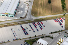 Luftbild von Heidelberger Sand und Kies GmbH - Kieswerk Waghäusel im Ortsteil Wiesental im Bundesland Baden-Württemberg, Deutschland