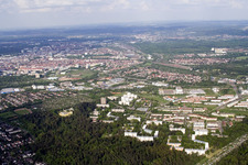 Oberreut von Westen in Karlsruhe im Bundesland Baden-Württemberg, Deutschland