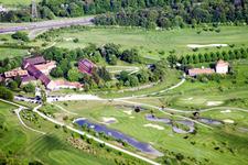 Luftbild von Karlsruhe, Golfplatz Gut Scheibenhard im Ortsteil Beiertheim-Bulach im Bundesland Baden-Württemberg, Deutschland