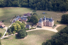 Luftbild von Vibraye im Bundesland Sarthe, Frankreich