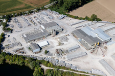 Luftaufnahme von Beton- und Baustoffmischwerk der Finger Beton Kuhardt GmbH & Co. KG in Kuhardt im Bundesland Rheinland-Pfalz, Deutschland